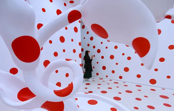 Picture installation, Yayoi Kusama, With love to tulips