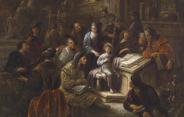 Picture, mythology, Jacob de Wet the Elder, The Child Jesus Among Israeli Teachers