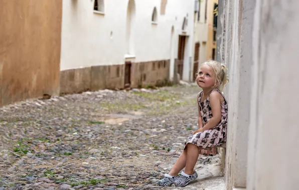 The city, mood, street, girl