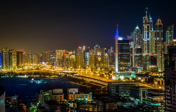 Picture night, the city, Dubai