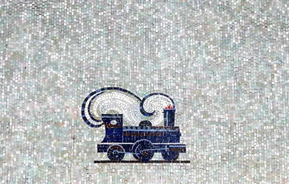 Picture mosaic, the engine, minimalism, texture