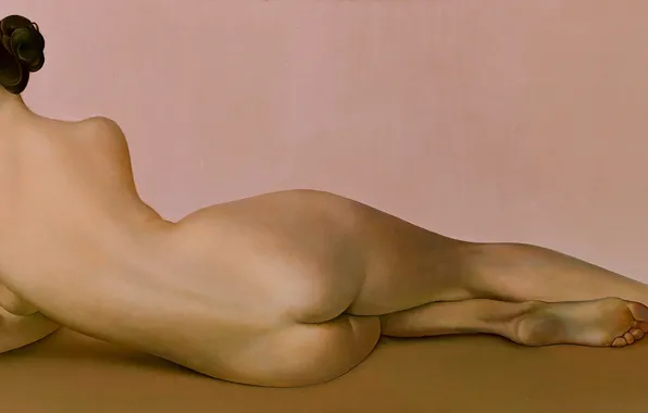 Picture ass, woman, naked, back, 2007, heel, Muse, Figurative painting