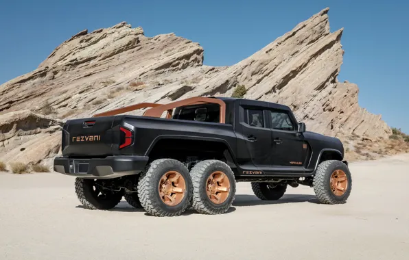 Black, pickup, triaxial, Rezvani, 2020, Hercules 6x6