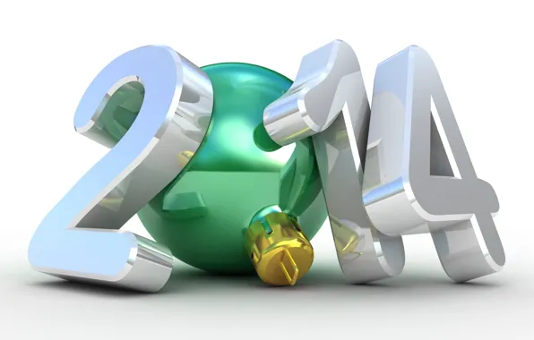 Holiday, new year, ball, figures, 2014
