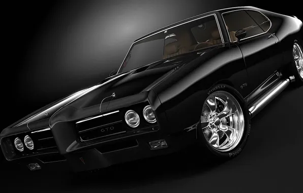 Picture black, Pontiac, GTO