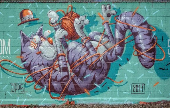 Picture wall, graffiti, figure