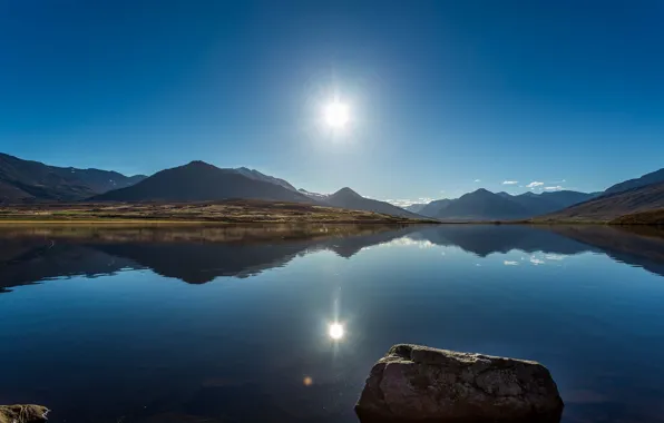 Picture the sky, the sun, mountains, calm, Iceland, Iceland, Svarfadardalur