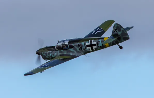 Picture Messerschmitt, single-engine, monoplane, "Typhoon", messenger, Bf.108