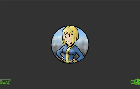 Background, the game, minimalism, fallout 4, vault-girl