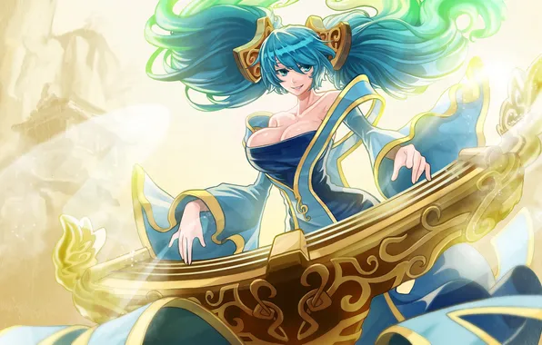 Picture girl, lol, league of legends, sona