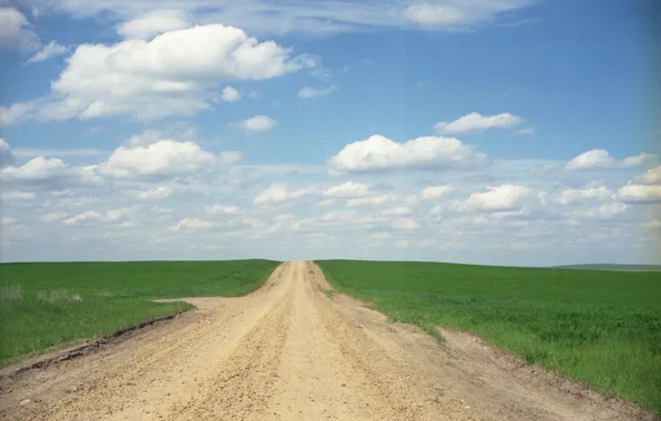 Picture road, the sky, grass, clouds, field, horizon, the countryside, solar