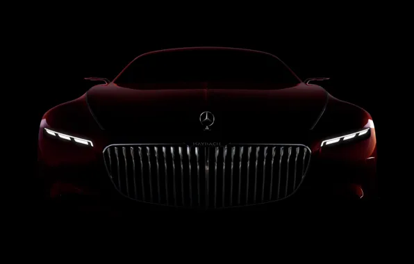 Picture car, wallpaper, Mercedes, red, black, Maybach, beauty, comfort