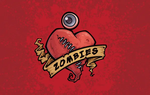 Picture eyes, heart, figure, zombies, zombie