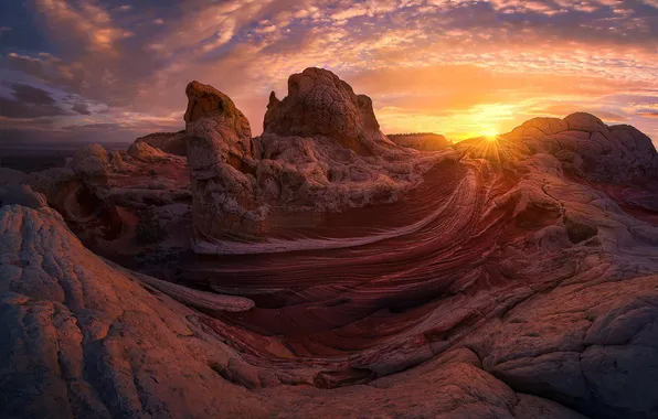 Sunset, mountains, nature, rocks, canyon
