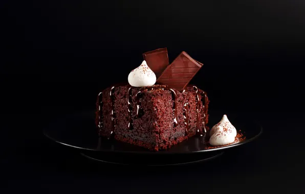 Picture chocolate, cake, nuts, meringue