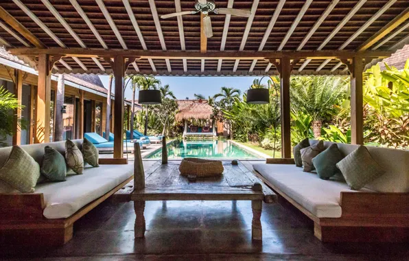 Villa, interior, pool, Bali, resort, terrace, area, villa Mannao Estate in Bali