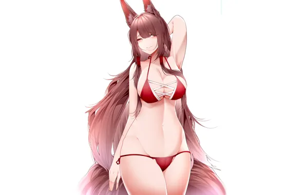 Kawaii, girl, hot, fox, boobs, anime, pretty, babe