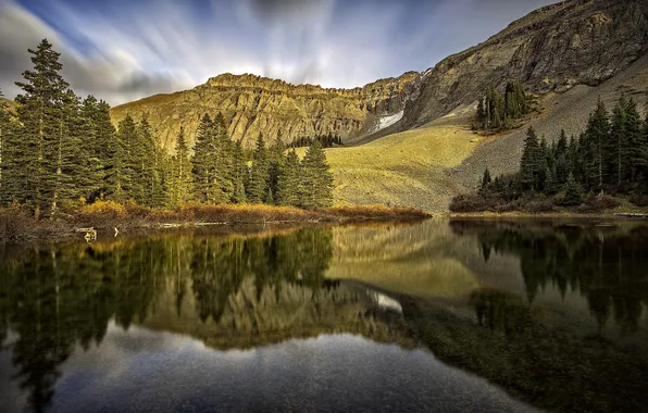 Mountains, nature, lake, reflection