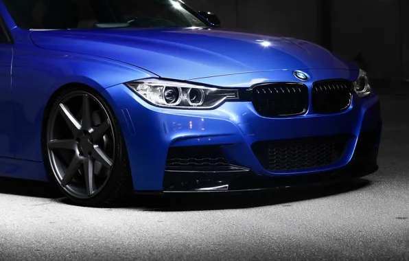 Wallpaper BMW, disk, blue, 335i, front, F30, Sedan, 3 Series for