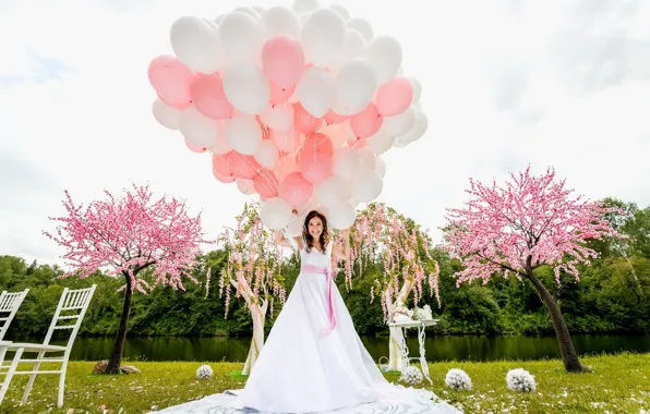 Summer, balls, Sakura, dress, summer, the bride, dress, wedding