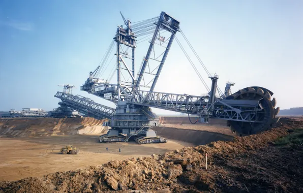 Picture excavator, Bagger 288, Rotary