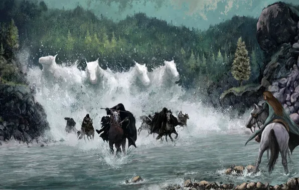 Picture Water, Elf, Horse, The Lord of the Rings, Arwen, The Nazgul, Lord of the Rings:the …
