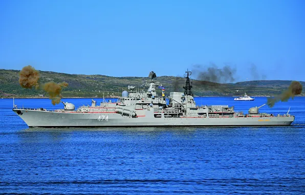 Picture parade, destroyer, Admiral Ushakov