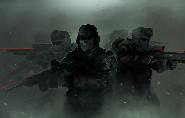 Ghost modern warfare 2, modernwarfare 2, cod, mw2, ghost, HD wallpaper