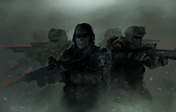 Soldiers, ghost, Activision, Infinity Ward, Call of Duty: Modern Warfare 2