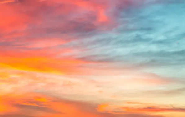 Picture the sky, clouds, sunset, colorful, rainbow, sky, sunset, clouds