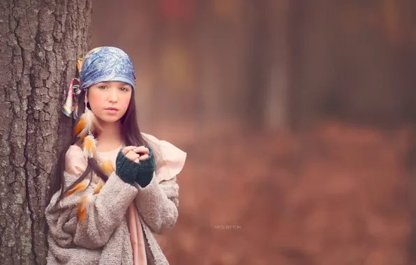 Autumn, nature, girl