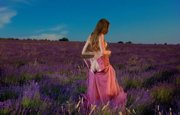 Ass, chest, the sky, nature, dress, hip, lavender, It Tan