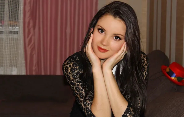 Girl, portrait, brunette