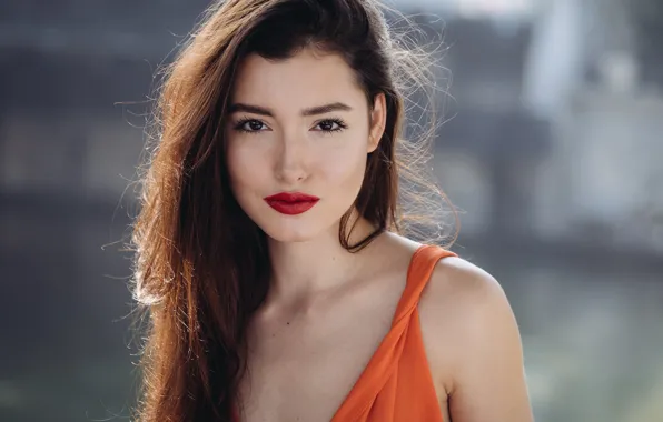 Picture hair, face, lipstick, model, Anna, background