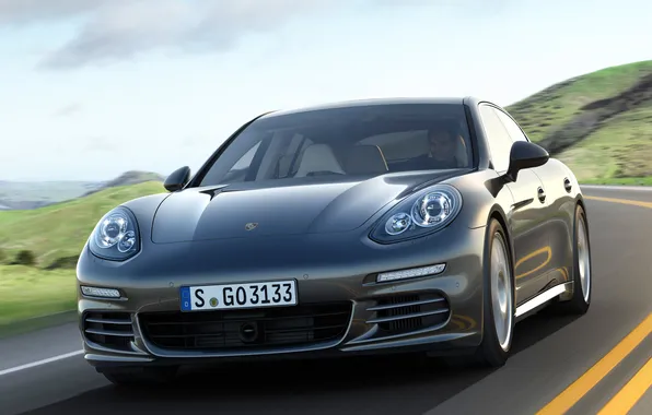 Machine, lights, Porsche, Panamera, Porsche, the front