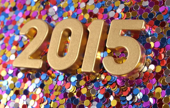 New Year, New Year, confetti, Happy, 2015
