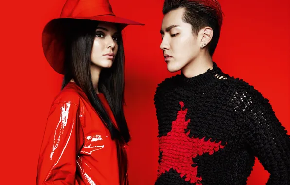 Model, hat, guy, Kendall Jenner, the young man