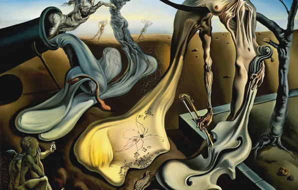 Picture surrealism, picture, Salvador Dali, Salvador Dali, Evening Spider Promises