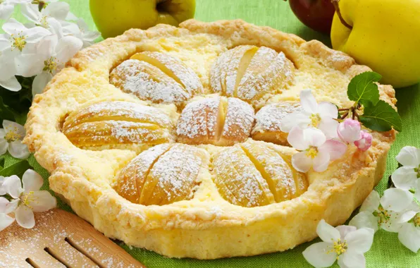 Pie, cake, cakes, pastries, Apple flowers, Apple flowers