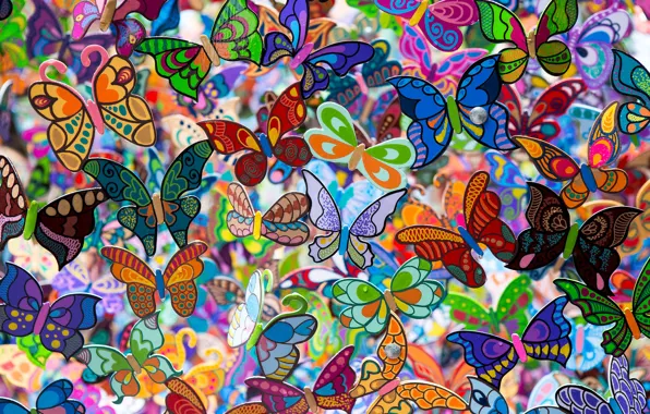 Picture butterfly, background, color