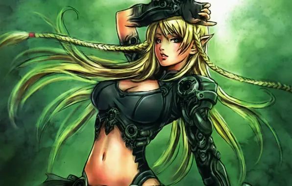Picture girl, fantasy, elf, warrior, art