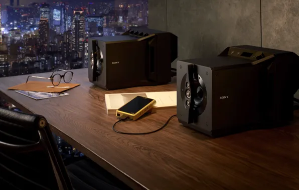 Picture Sony, High End, Sony, 2020, near-field powered speaker system, desktop speakers, speaker system, Sony SA-Z1