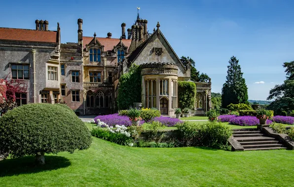Picture the city, castle, England, garden, England, Victorian Gothic, Tintesfield House, House Tyntesfield