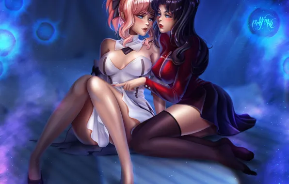 Picture erotic, chest, girl, feet, dress, brunette, art, blonde