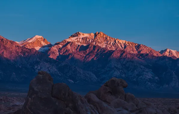 Clear sky, sky, landscape, nature, mountains, sunrise, sunlight, outdoors