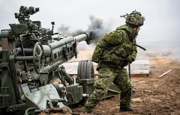 Army, soldiers, gun