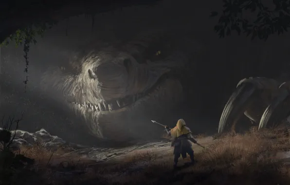 Look, dragon, people, fantasy, art, claws