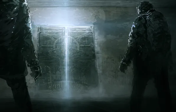 The door, art, ChrisCold, PHOENIX 9: ENTRANCE SCENE