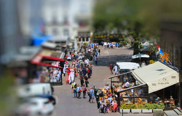 People, street, blur, cafe, Europe