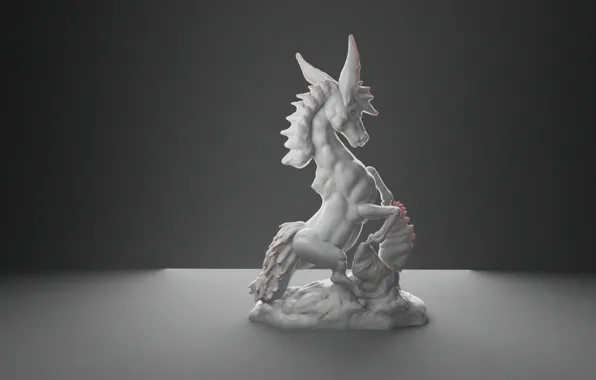 Toy, art, sculpture, AlexStormND, 3d model, the hunchback horse